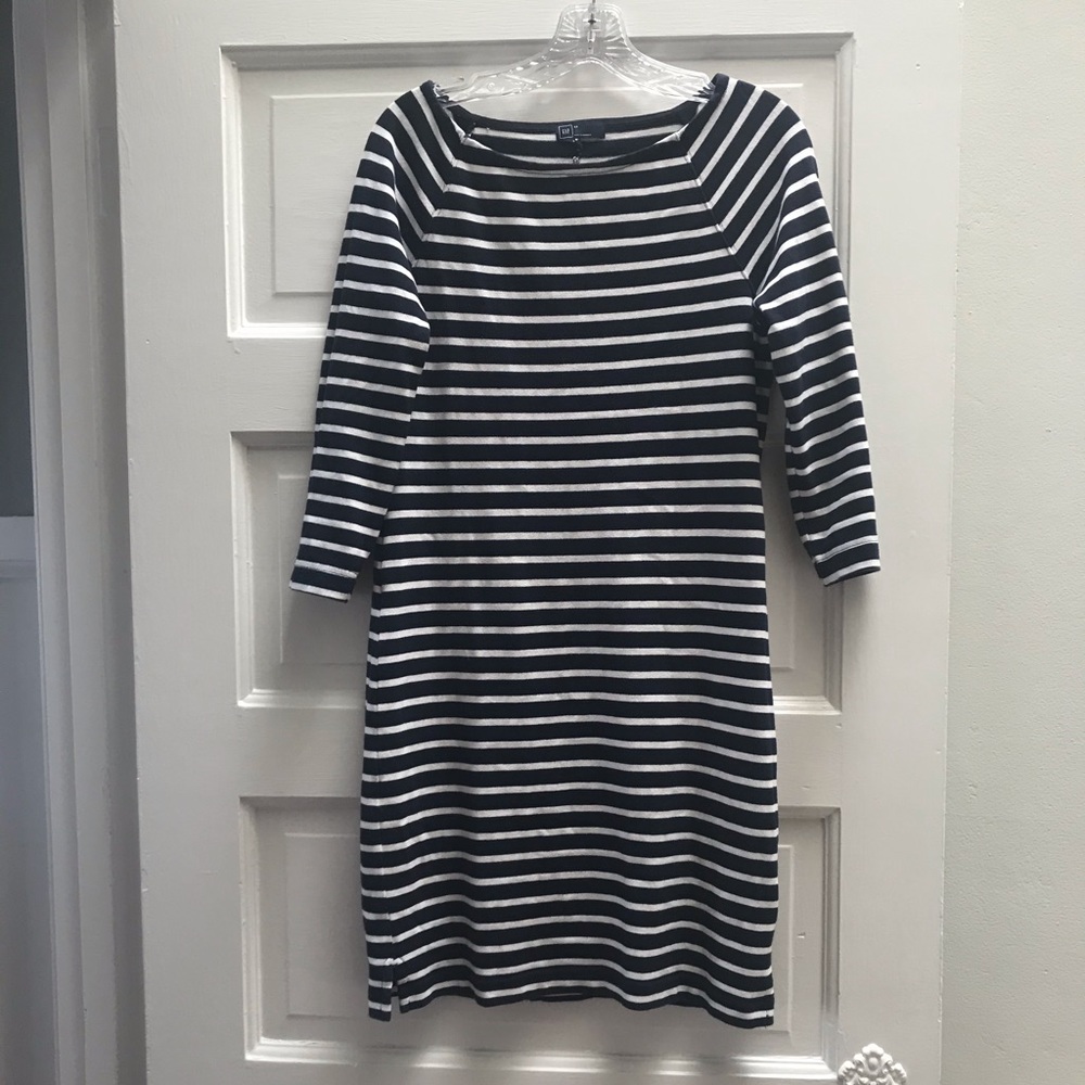 Blue and white stripe Gap dress